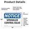 Signmission Sprinkler Control Valve, 14 in W x Rectangle, Vinyl Decal OS-2PACK-NS-D-1014-L-18395 - alternate 2